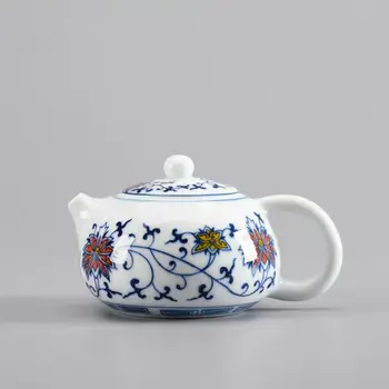"King Tea Mall " Blue and White Porcelain Twining Lotus Tea Pot for Chinese Tea Gongfu Chadao, Teawares, Teasets,Teatools, Gifts
"King Tea Mall " Blue and White Porcelain Twining Lotus Tea Pot for Chinese Tea Gongfu Chadao, Teawares, Teasets,Teatools, Gifts