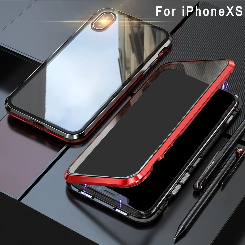 Two Side Tempered Glass Mobile Phone Case Magnetic Adsorption Shockproof Cover QJY99
Two Side Tempered Glass Mobile Phone Case Magnetic Adsorption Shockproof Cover QJY99