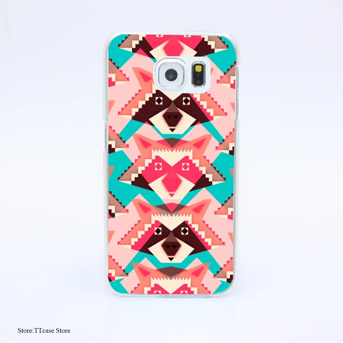 2725G Raccoons And Hearts Print Hard Transparent font b Case b font Cover for Galaxy S3