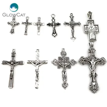 MIX 10pcs/lot Vintage Silver Zinc Alloy Jesus Cross Pendant Religious Faith Charm Frame Jewelry Finding Making 22397
MIX 10pcs/lot Vintage Silver Zinc Alloy Jesus Cross Pendant Religious Faith Charm Frame Jewelry Finding Making 22397
