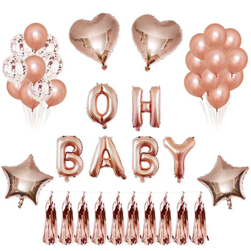 Rose Gold Happy Birthday Balloon Confetti Latex Balloon Love Baloon Foil Balloons Set Oh Baby Shower Boy Girl Wedding Party Deco
Rose Gold Happy Birthday Balloon Confetti Latex Balloon Love Baloon Foil Balloons Set Oh Baby Shower Boy Girl Wedding Party Deco