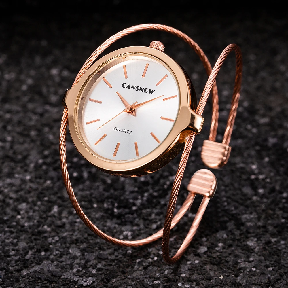 Creative Reloj Mujer Rose Gold Watches Women Stainless Steel Bangle Watch Ladies Women's Girl Quartz Wrist Watch Bayan Kol Saati