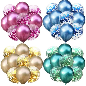 10pcs Confetti Balloons Birthday Party Decor Mixed Chrome Metallic Latex Balloon Air Globos Baby Shower Wedding Party supplies
10pcs Confetti Balloons Birthday Party Decor Mixed Chrome Metallic Latex Balloon Air Globos Baby Shower Wedding Party supplies