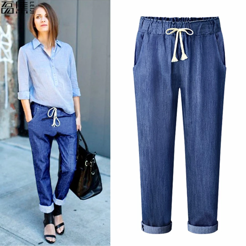 Jeans for women summer harem pants plus size ankle length loose Trousers for woman 6XL
Jeans for women summer harem pants plus size ankle length loose Trousers for woman 6XL