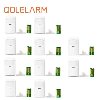 Qolelarm built in antenna 1/4/10 pc lot 433mhz battery+AC dual power wireless Infrared sensor PIR Motion detector For home alarm
Qolelarm built in antenna 1/4/10 pc lot 433mhz battery+AC dual power wireless Infrared sensor PIR Motion detector For home alarm