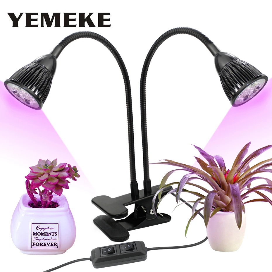 110V 220V Dual Head Led Plant Grow Light Full Spectrum Fitolampy With Desk Holder 10W 400lm Led For Plants Vegetation Growing
110V 220V Dual Head Led Plant Grow Light Full Spectrum Fitolampy With Desk Holder 10W 400lm Led For Plants Vegetation Growing