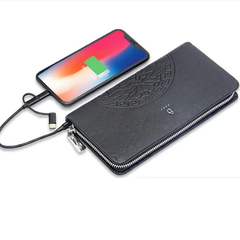 Fashion Men's handbags with mobile power long wallet zipper charging treasure handbags
Fashion Men's handbags with mobile power long wallet zipper charging treasure handbags