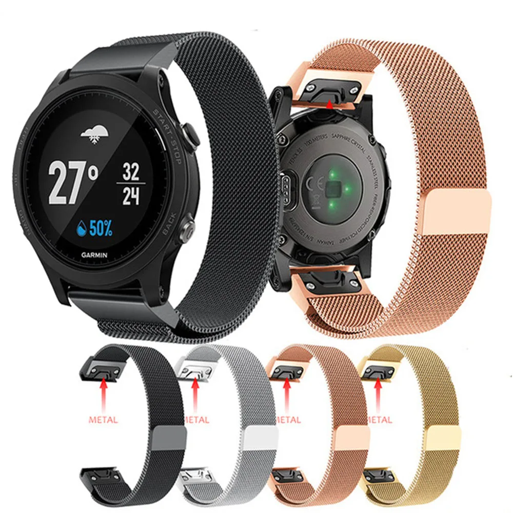 20mm 22mm 26mm Milanese Magnetic Watch Band Strap for Garmin Fenix 5 5S 5X Stainless Steel Metal Quick Fit Watchbands Wrist Band
20mm 22mm 26mm Milanese Magnetic Watch Band Strap for Garmin Fenix 5 5S 5X Stainless Steel Metal Quick Fit Watchbands Wrist Band