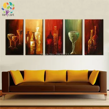 hand made 5 Panel Canvas Oil Painting still life bottles glass cup Wall Art Pictures For Living Room Hotel Home Decoration
hand made 5 Panel Canvas Oil Painting still life bottles glass cup Wall Art Pictures For Living Room Hotel Home Decoration
