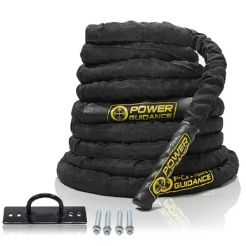 Power Guidance Battle Rope Poly Dacron Exercise Undulation Ropes Gym Muscle Toning Metabolic Workout Fitness Exercise
Power Guidance Battle Rope Poly Dacron Exercise Undulation Ropes Gym Muscle Toning Metabolic Workout Fitness Exercise