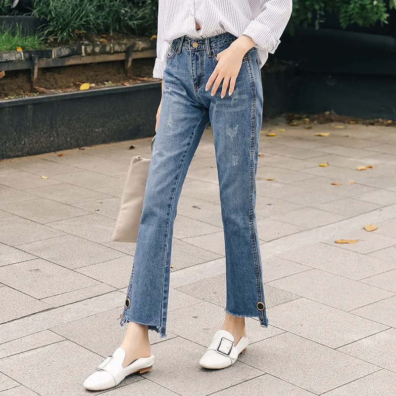 Autumn Jeans Woman Nothing Elastic High Waist Wide Leg Pants Irregular Feet Cowboy Knicker
Autumn Jeans Woman Nothing Elastic High Waist Wide Leg Pants Irregular Feet Cowboy Knicker