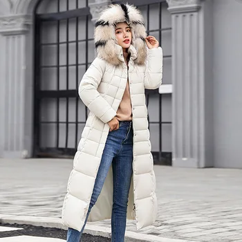New Winter Down Cotton Jackets Big Fur Collar X-Long Slim Women Coats Fashion Thicken Warm Female Outerwear Parkas YP1216
New Winter Down Cotton Jackets Big Fur Collar X-Long Slim Women Coats Fashion Thicken Warm Female Outerwear Parkas YP1216