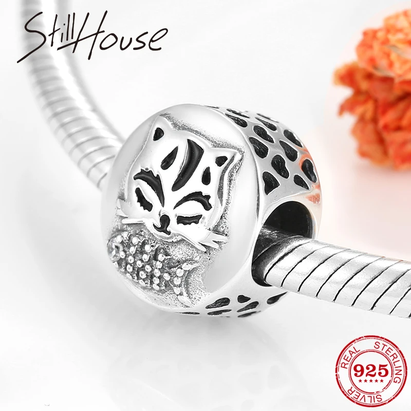 Hot Selling Sterling Silver Cat with Fish Charms beads Fit European Charm Original Pandora bracelet Fashion DIY Jewelry
Hot Selling Sterling Silver Cat with Fish Charms beads Fit European Charm Original Pandora bracelet Fashion DIY Jewelry