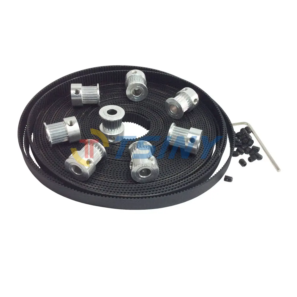 HTD GT2 Open Ended Transmission Belts 5 Meters Belt Width 9mm + 8pcs 2GT Timing Belt Pulley 16 Teeth Bore 5mm Teeth Width 10mm
HTD GT2 Open Ended Transmission Belts 5 Meters Belt Width 9mm + 8pcs 2GT Timing Belt Pulley 16 Teeth Bore 5mm Teeth Width 10mm