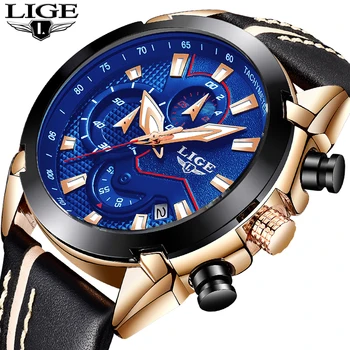 LIGE Mens Watches Business Fashion Top Luxury Brand Watch Mens Sports Casual Waterproof Leather Quartz Watch Relogio Masculino
LIGE Mens Watches Business Fashion Top Luxury Brand Watch Mens Sports Casual Waterproof Leather Quartz Watch Relogio Masculino