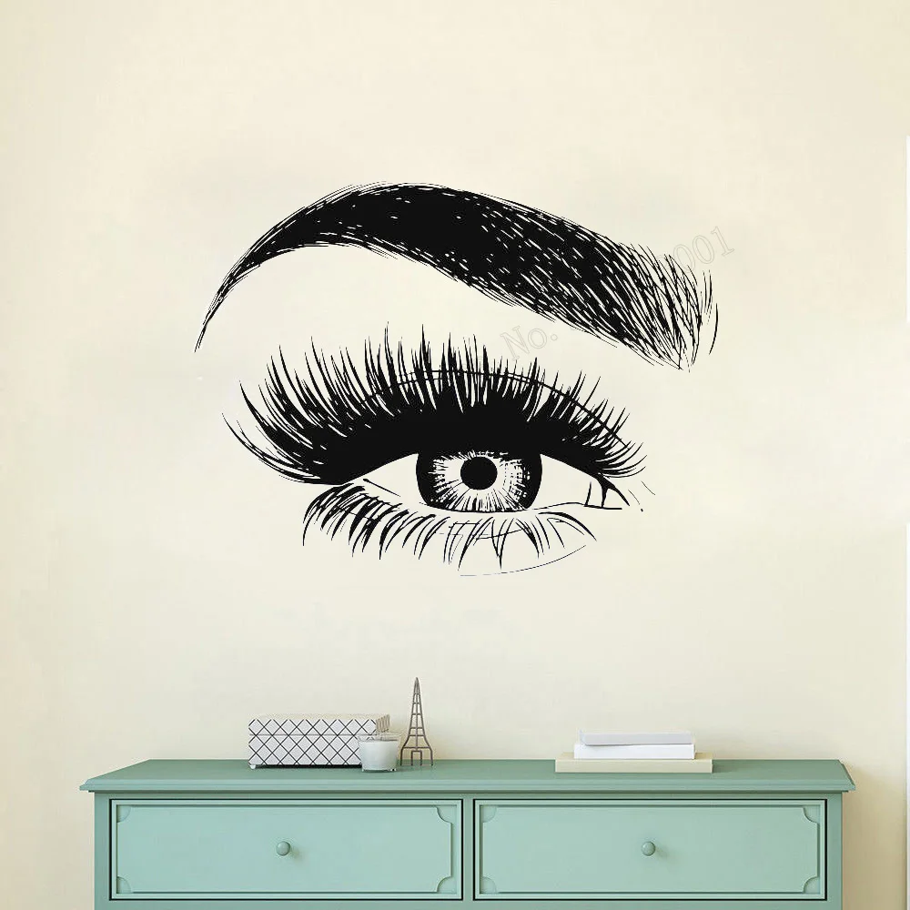 Art Salon Sticker Eyebrows Room Decoration Beauty Salon Removeable Sticker Lashes Wall Poster Women Girls Mural Decal LY45
Art Salon Sticker Eyebrows Room Decoration Beauty Salon Removeable Sticker Lashes Wall Poster Women Girls Mural Decal LY45