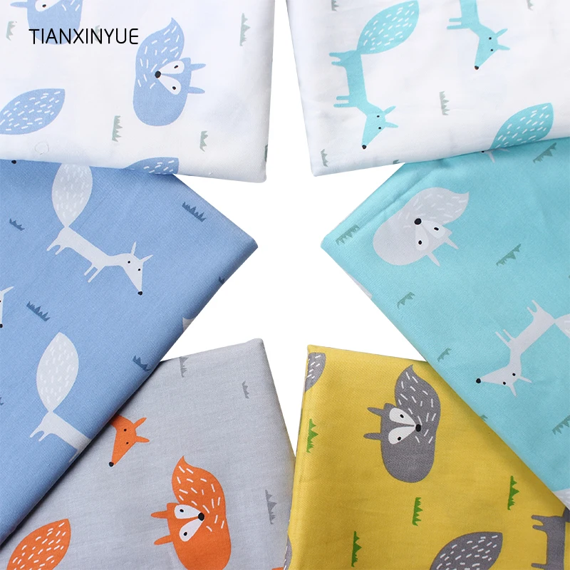 TIANXINYUE Cartoon Fox meter fabric Twill Cotton Fabric for Patchwork Quilting Baby Bedding Sewing Cloth Material
TIANXINYUE Cartoon Fox meter fabric Twill Cotton Fabric for Patchwork Quilting Baby Bedding Sewing Cloth Material