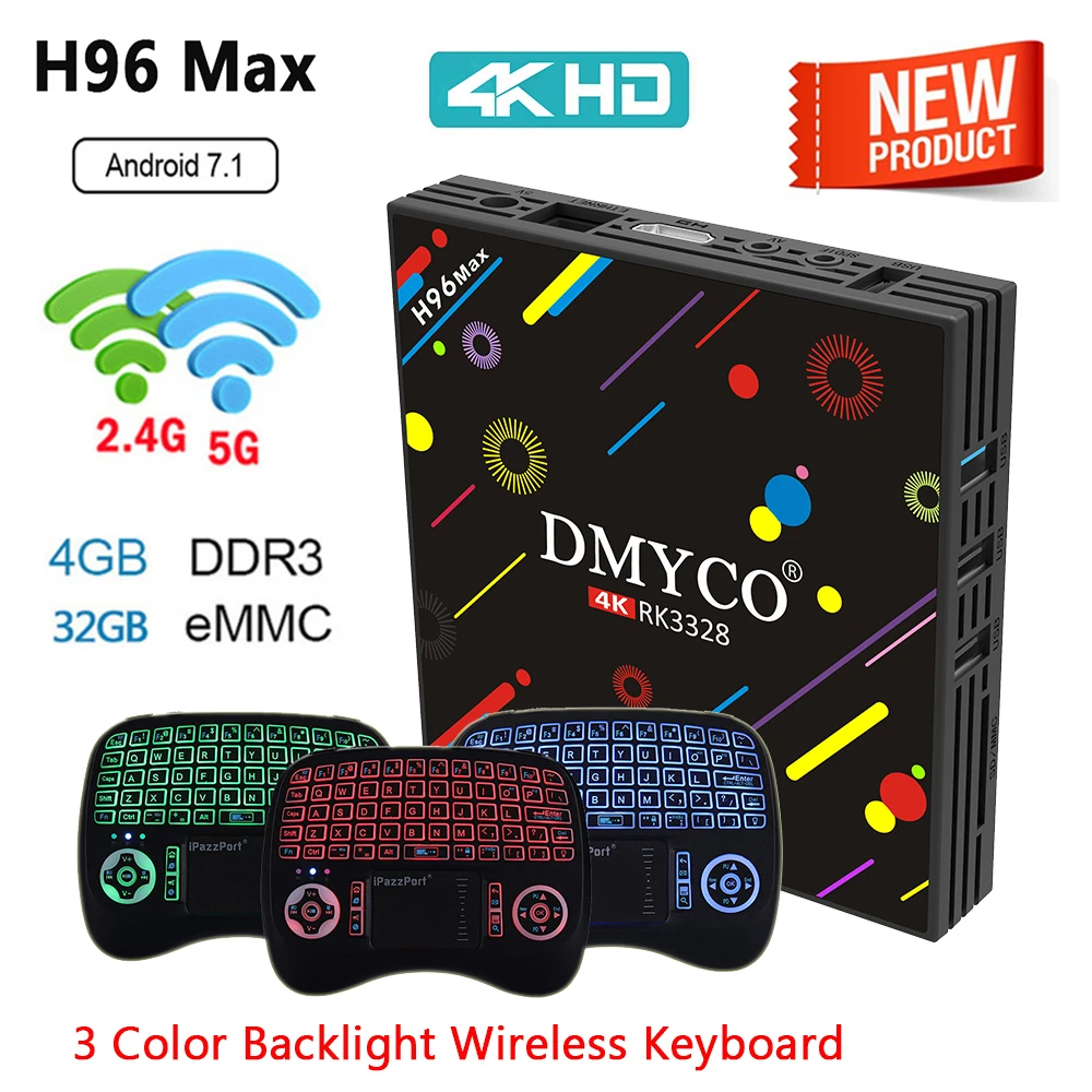 H96 MAX H2 Android 7.1 TV Box Rockchip RK3328 Quad Core 4GB RAM 32GB Suppot H.265 UHD Wifi BT 4K H.265 Set-top Box Media Player 
H96 MAX H2 Android 7.1 TV Box Rockchip RK3328 Quad Core 4GB RAM 32GB Suppot H.265 UHD Wifi BT 4K H.265 Set-top Box Media Player