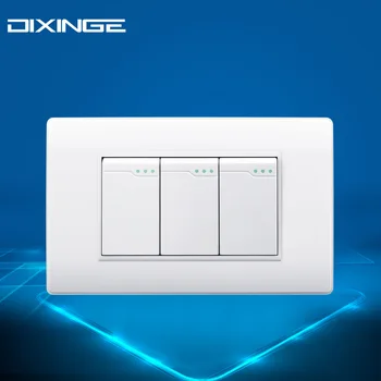 American standard 118mm PC panel Wall Switch for Household Power Supply 3Gang 1Way Switch 110-250V 10-16A
American standard 118mm PC panel Wall Switch for Household Power Supply 3Gang 1Way Switch 110-250V 10-16A