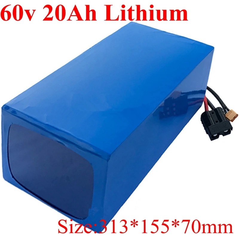 Powerful E Bike Battery 60v 20ah Lithium Battery 30A Discharge 60v20ah 1500W with BMS for Electric Motor Ebike 1000w + Charger
Powerful E Bike Battery 60v 20ah Lithium Battery 30A Discharge 60v20ah 1500W with BMS for Electric Motor Ebike 1000w + Charger