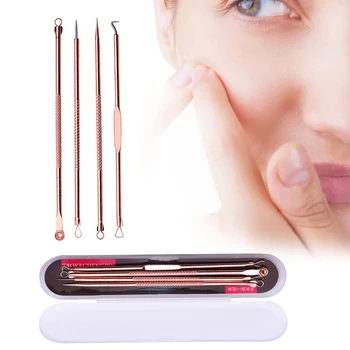 4PCS Black Dots Extrator de cravo Face Skin Black Spots Remover Needles Acne Blemish Cleanser Blackhead Pore Cleaning Remover 
4PCS Black Dots Extrator de cravo Face Skin Black Spots Remover Needles Acne Blemish Cleanser Blackhead Pore Cleaning Remover
