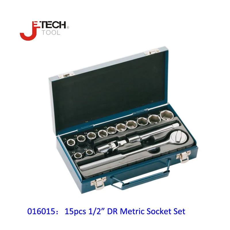 Jetech 15pcs 1/2 DR metric socket wrench set with ratchet extention bar 5 inch kit ferramenta car tool sets lifetime guarantee
Jetech 15pcs 1/2 DR metric socket wrench set with ratchet extention bar 5 inch kit ferramenta car tool sets lifetime guarantee