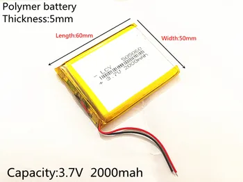 Free Shipping 3.7 V lithium polymer battery GPS navigation 505060 2000mah VX580LE VX580R
Free Shipping 3.7 V lithium polymer battery GPS navigation 505060 2000mah VX580LE VX580R