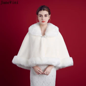 JaneVini 2019 Fashion Ivory Faux Fur Wraps and Shawls for Wedding Bridal Winter Hood Cape Cloak Bolero Women Wedding Accessories
JaneVini 2019 Fashion Ivory Faux Fur Wraps and Shawls for Wedding Bridal Winter Hood Cape Cloak Bolero Women Wedding Accessories