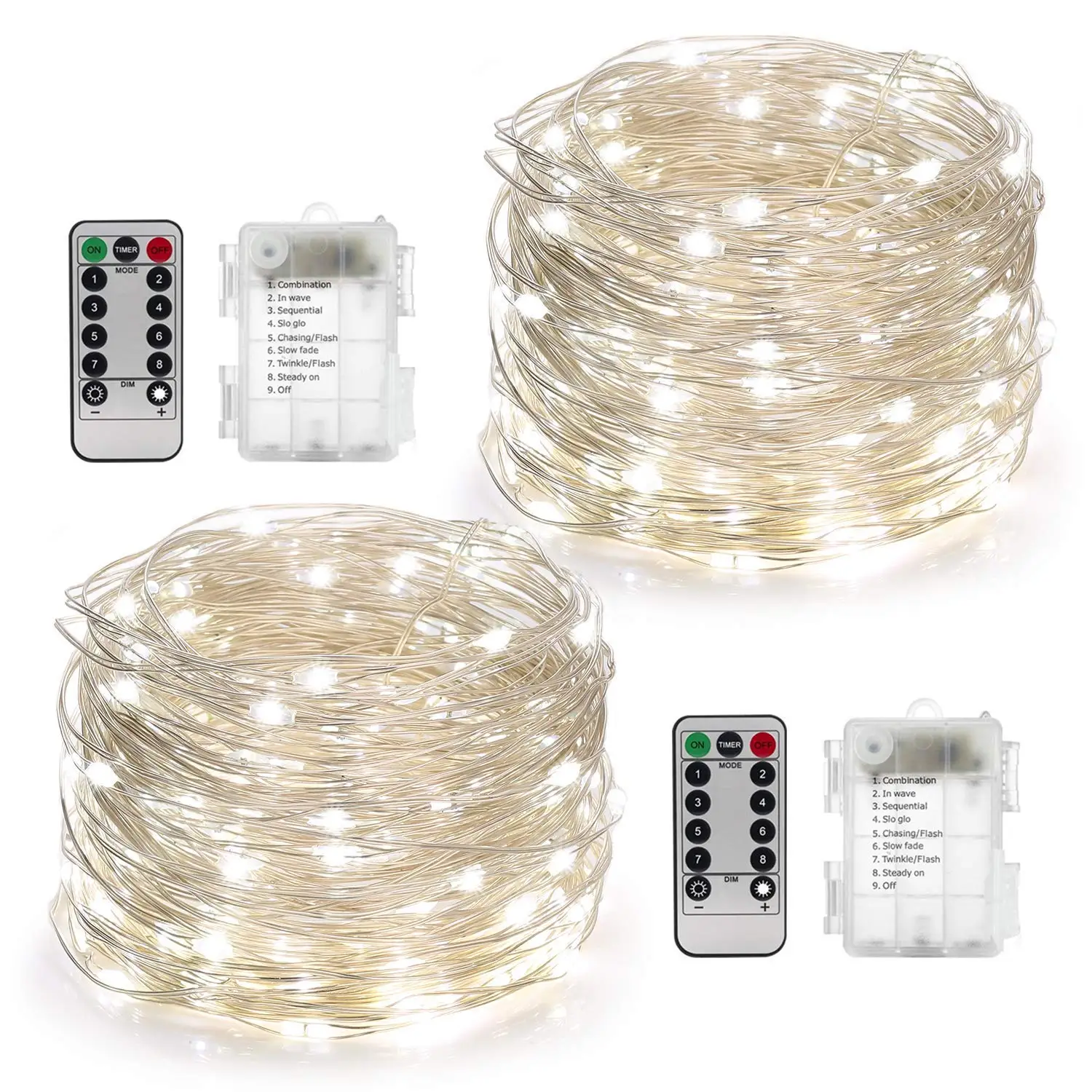 2 Set String Lights 8 Modes 50LED Fairy Lights Battery Operated 16.4FT Twinkle Firefly Light for Bedroom Garden Wedding Party
2 Set String Lights 8 Modes 50LED Fairy Lights Battery Operated 16.4FT Twinkle Firefly Light for Bedroom Garden Wedding Party