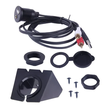 DWCX Car Auto Dash Flush Mount 2RCA Male to 3.5mm AUX USB Female Stereo Extension Cable
DWCX Car Auto Dash Flush Mount 2RCA Male to 3.5mm AUX USB Female Stereo Extension Cable
