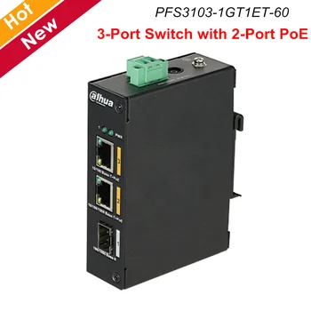 Dahua 3 Port Switch with 2 Port PoE Layer-two Unmanaged Transmission PoE Switch High Protection Grade PFS3103-1GT1ET-60
Dahua 3 Port Switch with 2 Port PoE Layer-two Unmanaged Transmission PoE Switch High Protection Grade PFS3103-1GT1ET-60