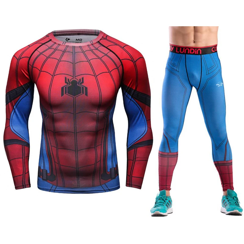 Joggers Skinny Leggings Plus Size Compression Sets High Elastic Men Tshirt Causal Fitness Tracksuits spider-man Crossfit Suits
Joggers Skinny Leggings Plus Size Compression Sets High Elastic Men Tshirt Causal Fitness Tracksuits spider-man Crossfit Suits