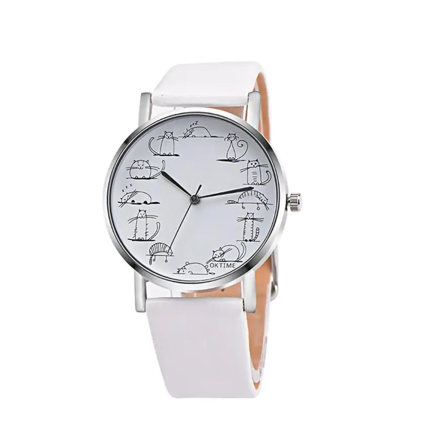 Men's Watch Retro Design Lovely Cartoon Cat Leather Band Analog Alloy Quartz Wrist fashion watches man clock 2018sep21
Men's Watch Retro Design Lovely Cartoon Cat Leather Band Analog Alloy Quartz Wrist fashion watches man clock 2018sep21