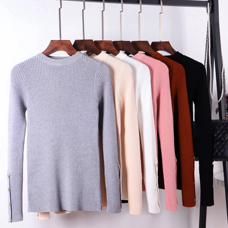 ONLYSVTER Women Basic Sweater With Button Autumn Winter Long Sleeve Thick Jumper Soft Knitted Pullover Sweaters Top Pull Femme
ONLYSVTER Women Basic Sweater With Button Autumn Winter Long Sleeve Thick Jumper Soft Knitted Pullover Sweaters Top Pull Femme