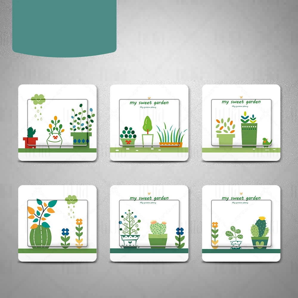 Pastoral Landscape Stickers Switch Socket Stick For Kids Rooms Creative Cartoon Decorative Sticker Cute Switch Wall Stickers
Pastoral Landscape Stickers Switch Socket Stick For Kids Rooms Creative Cartoon Decorative Sticker Cute Switch Wall Stickers