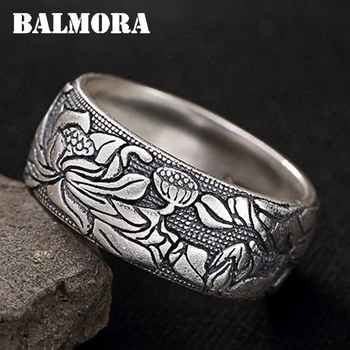 BALMORA 100% Real 999 Pure Silver Rings for Lotus Relief Women Men Lover Vintage Fashion Buddhism Ring Jewelry Gift JWR3018
BALMORA 100% Real 999 Pure Silver Rings for Lotus Relief Women Men Lover Vintage Fashion Buddhism Ring Jewelry Gift JWR3018