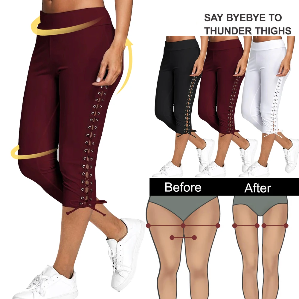 CALOFE 2019 Women Sexy Bandage Pants Calf Length Leggings Lace-up Elastic High Waist Running Pants Gym Workout Sportswear
CALOFE 2019 Women Sexy Bandage Pants Calf Length Leggings Lace-up Elastic High Waist Running Pants Gym Workout Sportswear