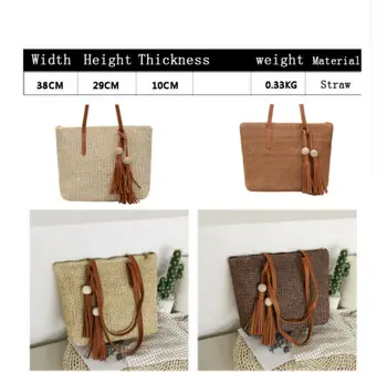 Women Straw Bag Summer Beach Woven Bag Shoulder Bag Tote Shoulder Handbags Casual Large Capacity Of Bags Women Straw Beach Bags
Women Straw Bag Summer Beach Woven Bag Shoulder Bag Tote Shoulder Handbags Casual Large Capacity Of Bags Women Straw Beach Bags