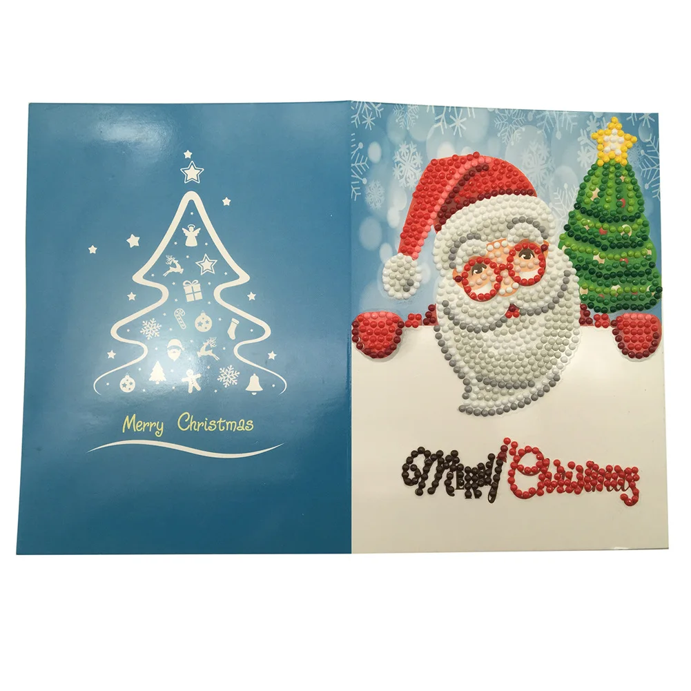 paper greeting postcards greet cards santa claus merry christmas
