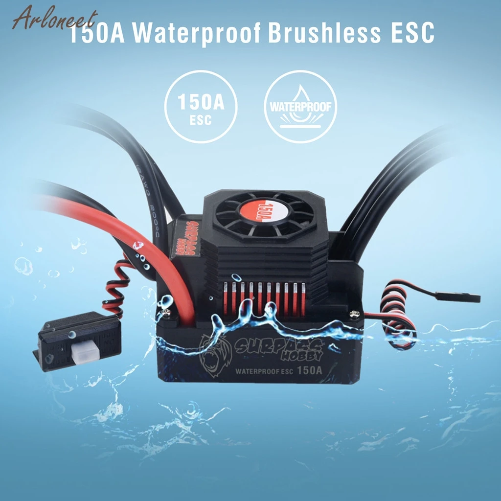 Remote control car parts Waterproof Sensorless Brushless ESC 150A Speed Controller for 1/8 RC Car Buggy Toy car accessories
Remote control car parts Waterproof Sensorless Brushless ESC 150A Speed Controller for 1/8 RC Car Buggy Toy car accessories