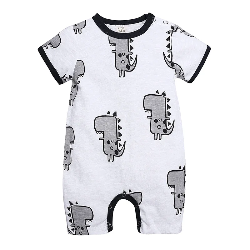 Summer Baby Boys Girls Rompers Cute Cartoon Dinosaur Printed Cotton Jumpsuits Short Sleeve Roupas Menino for Kids One-piece 
Summer Baby Boys Girls Rompers Cute Cartoon Dinosaur Printed Cotton Jumpsuits Short Sleeve Roupas Menino for Kids One-piece