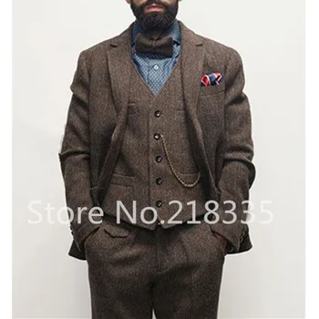 Latest Designs Custom Made Tweed Mens Suits Wedding Terno Slim Fit Suit Tuxedo Suits For Men 3 Pieces Blazer Masculino
Latest Designs Custom Made Tweed Mens Suits Wedding Terno Slim Fit Suit Tuxedo Suits For Men 3 Pieces Blazer Masculino