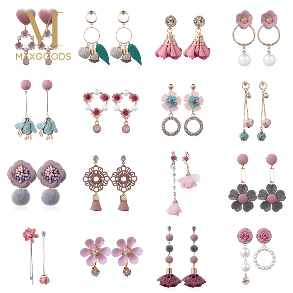 Trendy Japanese Korean Girl Cute Earrings Simple Pink Fabric Flower Dangle Earrings Fashion For Women Jewelry Accessories
Trendy Japanese Korean Girl Cute Earrings Simple Pink Fabric Flower Dangle Earrings Fashion For Women Jewelry Accessories