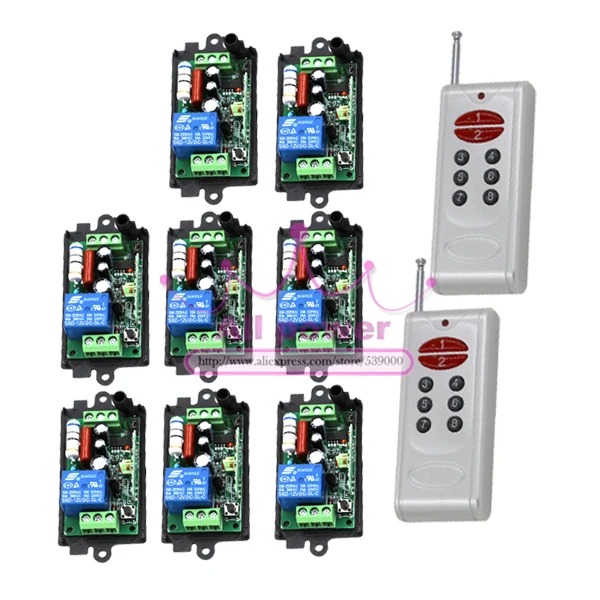Top Quality 110V 220V 315HZ 1-Channel RF Digital Wireless 2*Remote Control 8*Switch Power for Lighting 200M Range Controlling
Top Quality 110V 220V 315HZ 1-Channel RF Digital Wireless 2*Remote Control 8*Switch Power for Lighting 200M Range Controlling