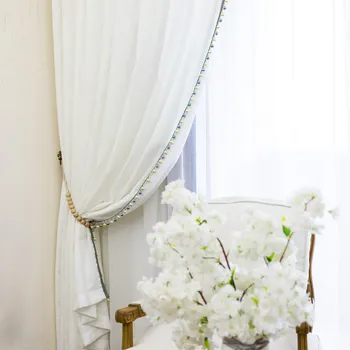 European and American Style White screen Thickened cotton Linen Customized Half-window Balcony Curtain for Bedroom Living Room
European and American Style White screen Thickened cotton Linen Customized Half-window Balcony Curtain for Bedroom Living Room