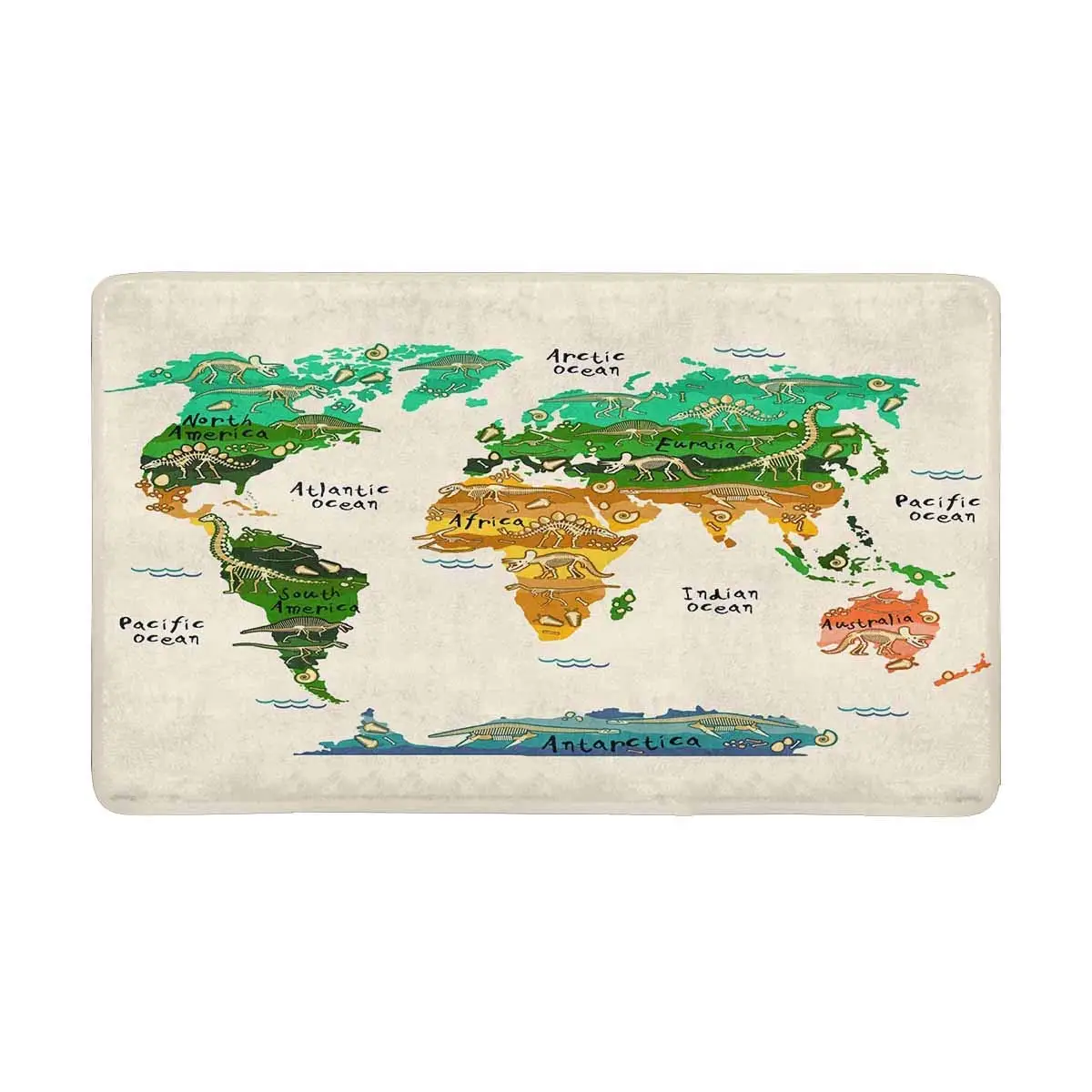 Dinosaurs Map The World Children Kids Indoor Doormat Latex Backing Non Slip Door Mat Entrance Rug 30"(L) x 18"(W)
Dinosaurs Map The World Children Kids Indoor Doormat Latex Backing Non Slip Door Mat Entrance Rug 30"(L) x 18"(W)