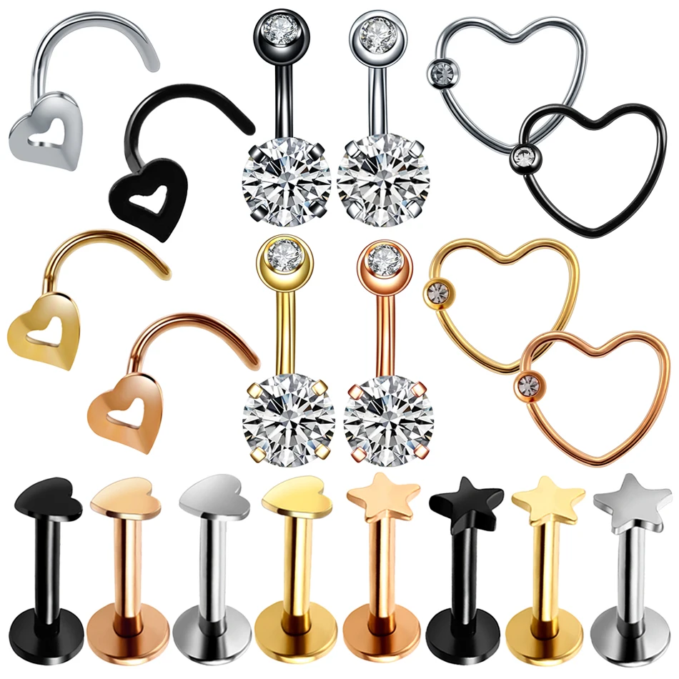 4pcs/lot Steel Daith Piercings Labret Ear Tragus Nose Screw Rook Piercing Navel Piercing Lobe Earring Barbell Orelha Cartilagem
4pcs/lot Steel Daith Piercings Labret Ear Tragus Nose Screw Rook Piercing Navel Piercing Lobe Earring Barbell Orelha Cartilagem