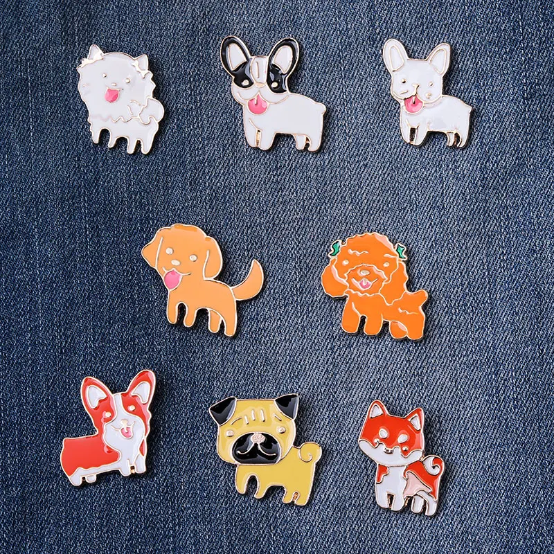Cute dog color brooch backpack accessories cartoon animal zinc alloy brooch badge jewelry popular clothes accessories
Cute dog color brooch backpack accessories cartoon animal zinc alloy brooch badge jewelry popular clothes accessories