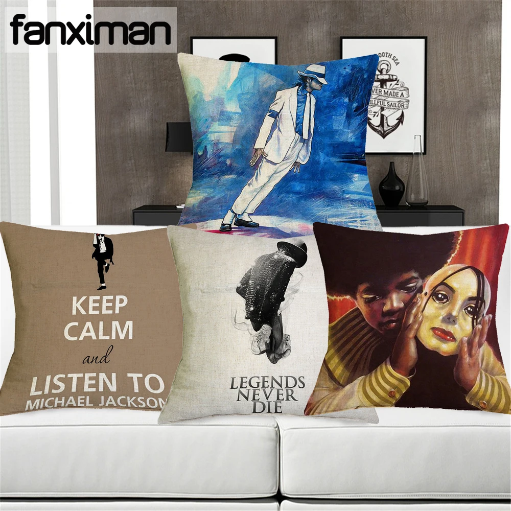 Linen Cushion Cover Decorative Pillow Covers Home Decor Character Michael Jackson Print Throw Pillowcase Sofa Cushions
Linen Cushion Cover Decorative Pillow Covers Home Decor Character Michael Jackson Print Throw Pillowcase Sofa Cushions