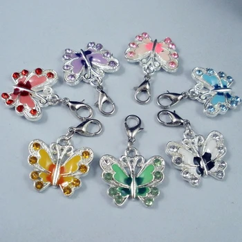 MIC 42Pcs Mix Color Silver Plated Enamel Rhinestone Butterfly Charms Pandents 21.5X35 mm And Lobster Clasp A0010160
MIC 42Pcs Mix Color Silver Plated Enamel Rhinestone Butterfly Charms Pandents 21.5X35 mm And Lobster Clasp A0010160
